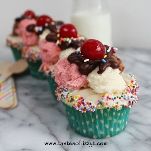 Ice Cream Sundae Cupcakes Tastes Of Lizzy Ts