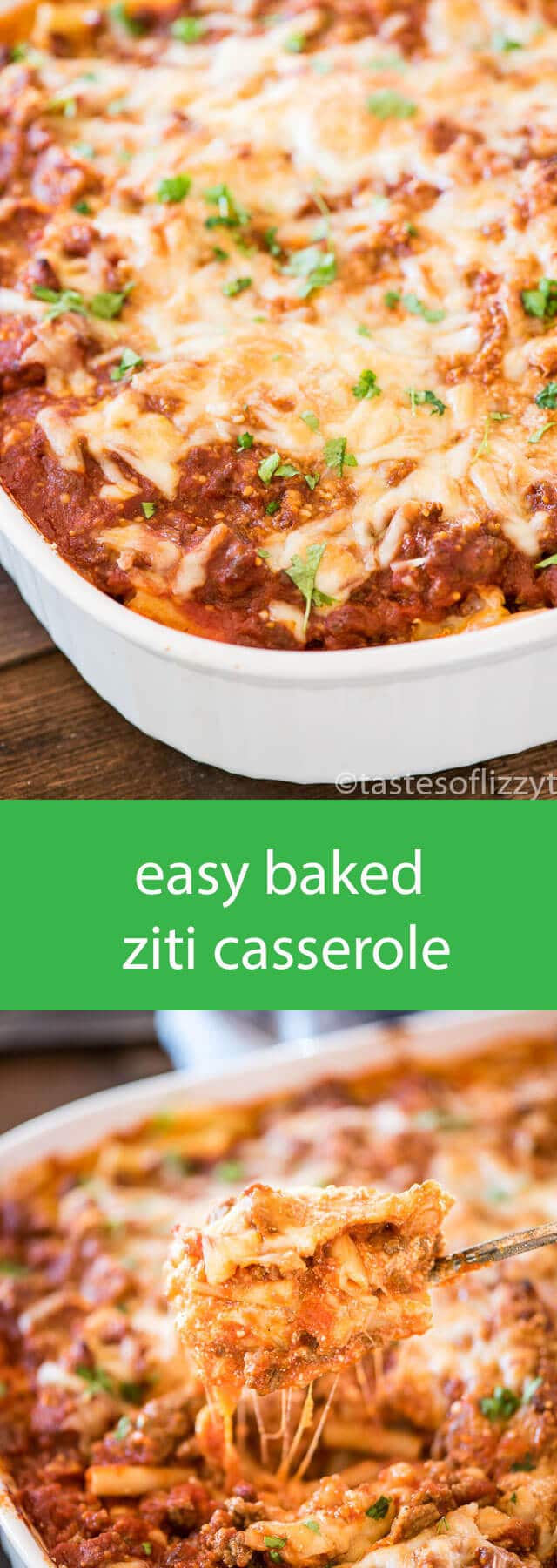 Easy Baked Ziti Casserole Recipe {the Perfect Potluck Casserole}