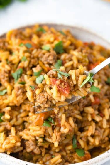 Spanish Rice With Ground Beef Recipe Tastes Of Lizzy T