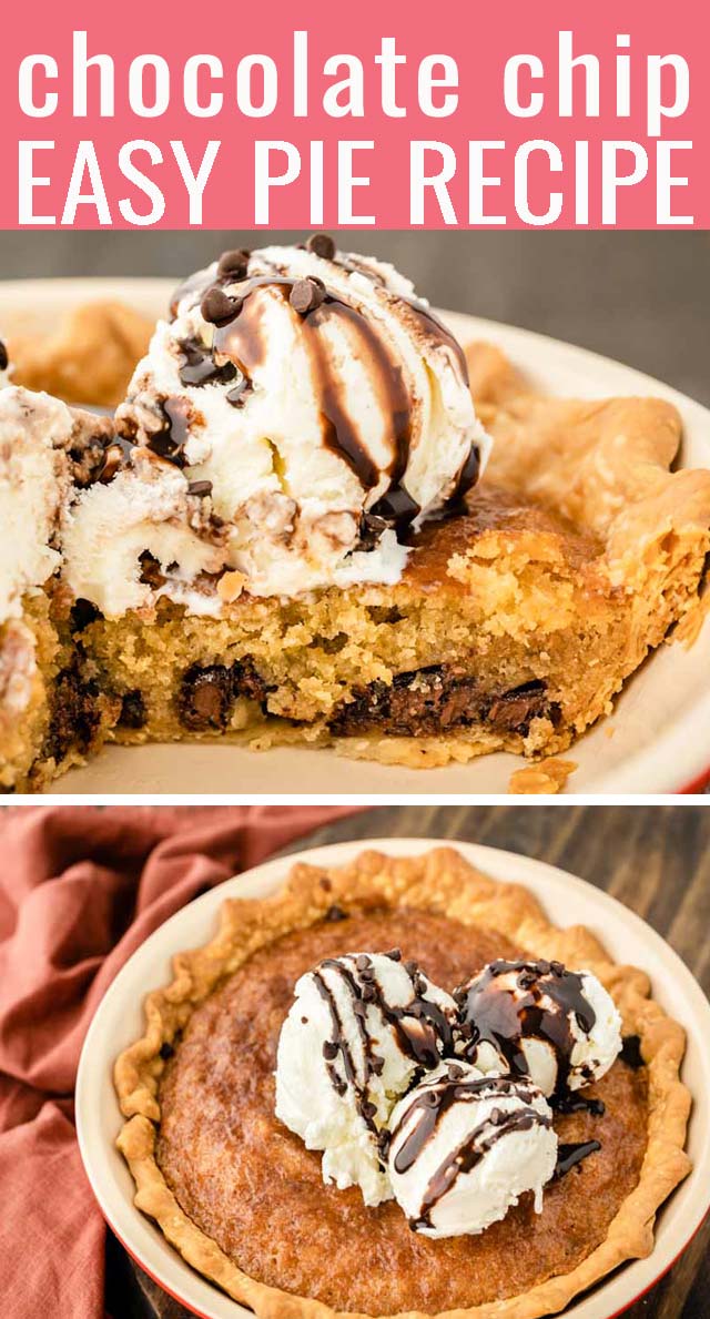 Chocolate Chip Pie Recipe {with Potato Chips!} | Tastes of Lizzy T