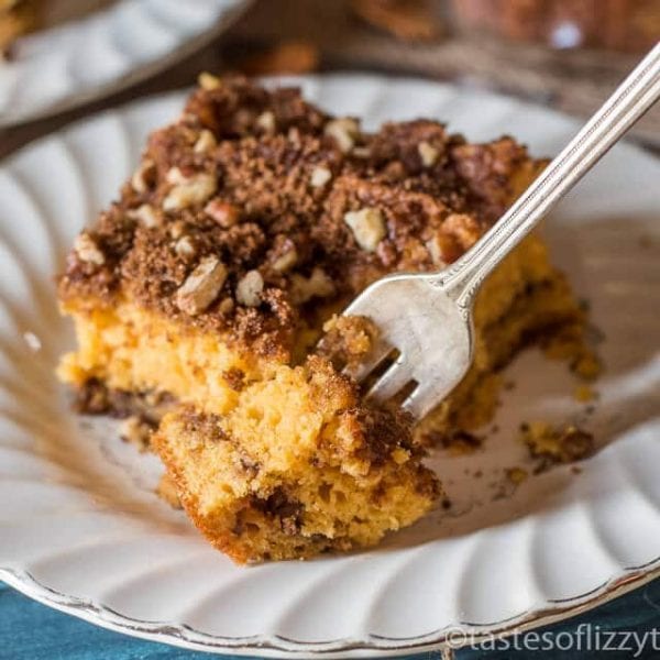 Butterscotch Coffee Cake with Brown Sugar Pecan Streusel