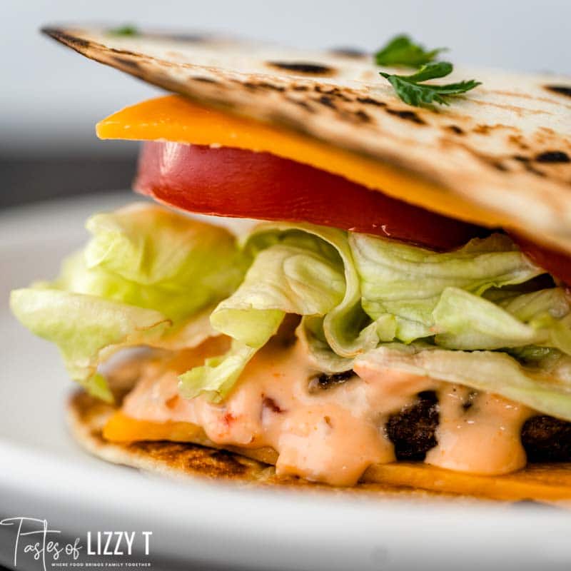 Quesadilla Burger {Copycat Applebee's Recipe} Tastes of Lizzy T