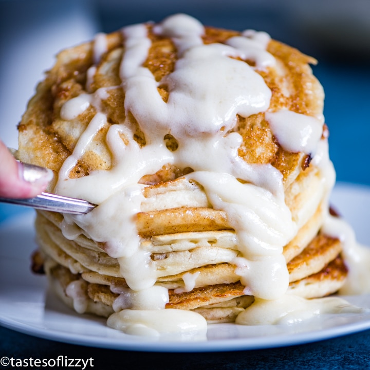 Cinnamon Roll Pancakes {Fluffy Pancake Recipe with Cinnamon}