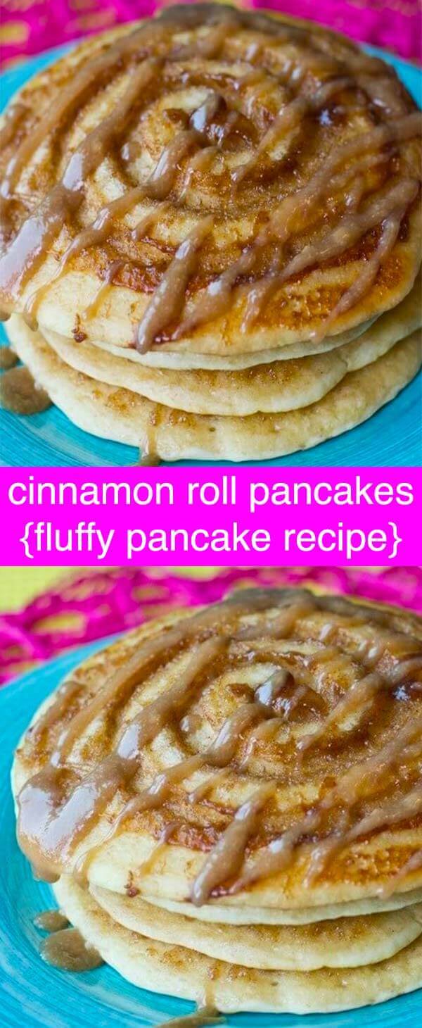 Cinnamon Roll Pancakes {Fluffy Pancake Recipe with Cinnamon}