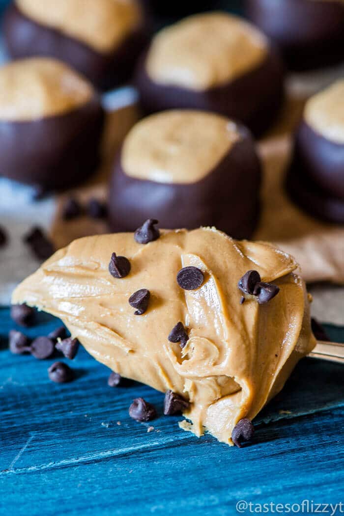Cookie Dough Buckeyes: Chocolate Peanut Butter Balls