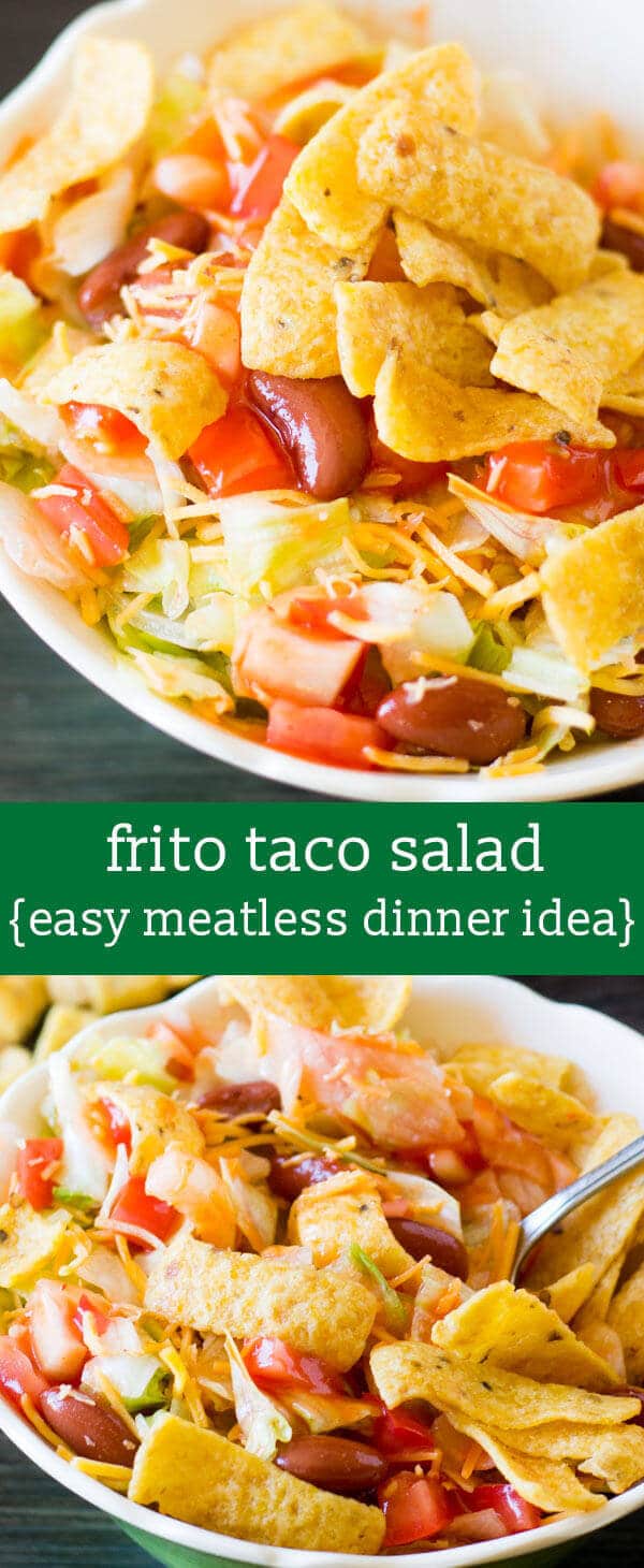 Frito Taco Salad {Easy Meatless Monday Recipe Idea}