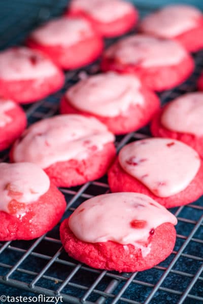 Strawberries and Cream Cookies Recipe {Easy Box Cake Mix Cookies}