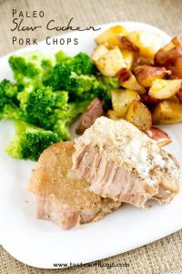 Paleo Slow Cooker Pork Chops {A Healthy Comforting Dinner Recipe}