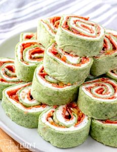 Pepperoni Roll Ups {Italian Pinwheels with Garlic Cream Cheese}