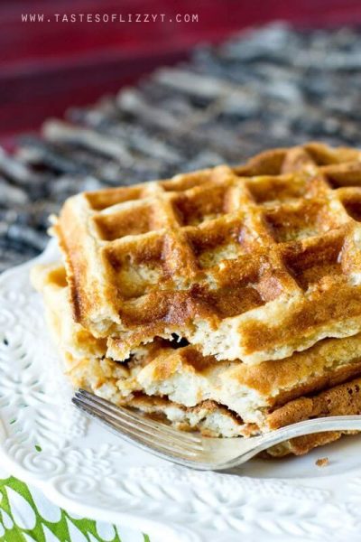 Apple Waffles Recipe with Homemade Cinnamon Apple Syrup