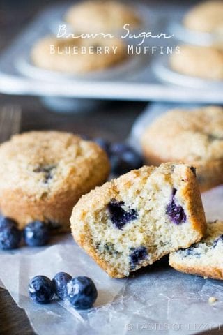 Brown Sugar Blueberry Muffins {Easy Muffin Mix Recipe}