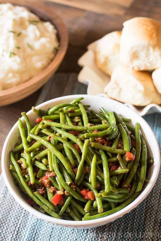 Christmas Green Beans with Toasted Pecans {Christmas Dinner Side Dish}