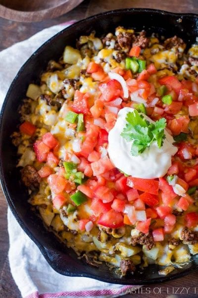 Skillet Mexican Potatoes {Easy Gluten Free Dinner Recipe Idea with Beef}