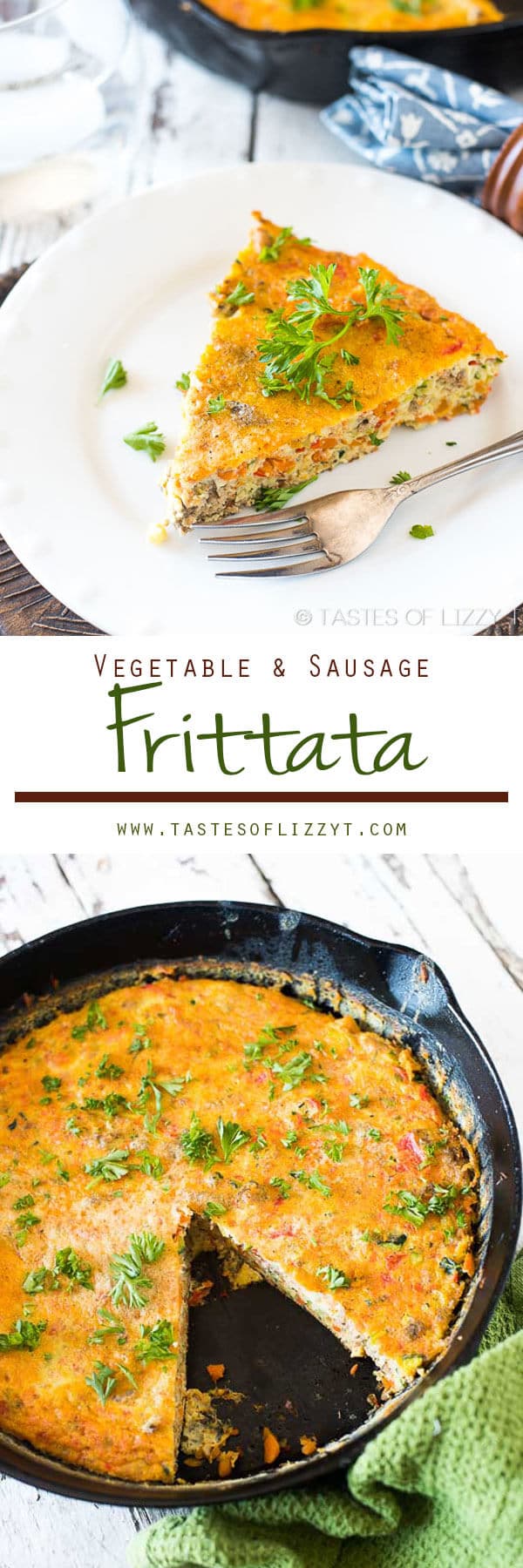 Vegetable and Sausage Frittata {Hints on how to make a fluffy egg frittata}