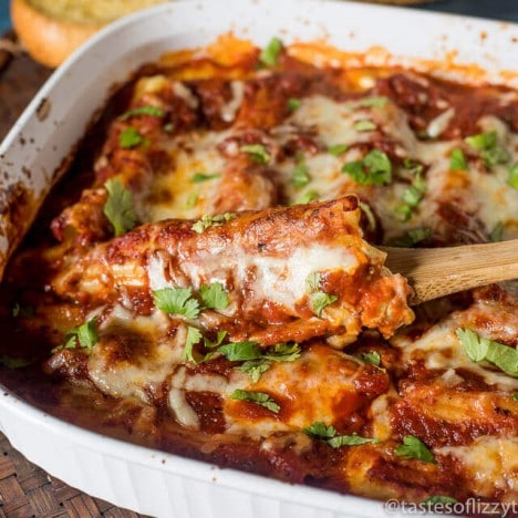 Homemade Three Cheese Manicotti {Easy Italian Casserole}