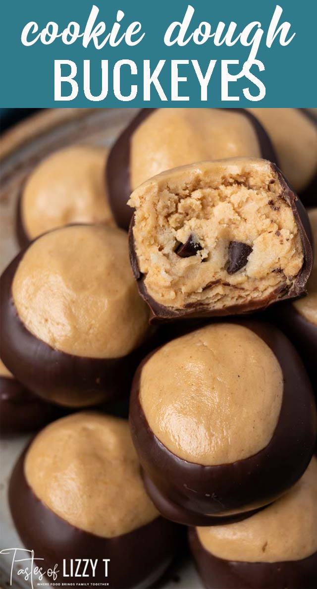 Cookie Dough Buckeyes Recipe | Tastes of Lizzy T
