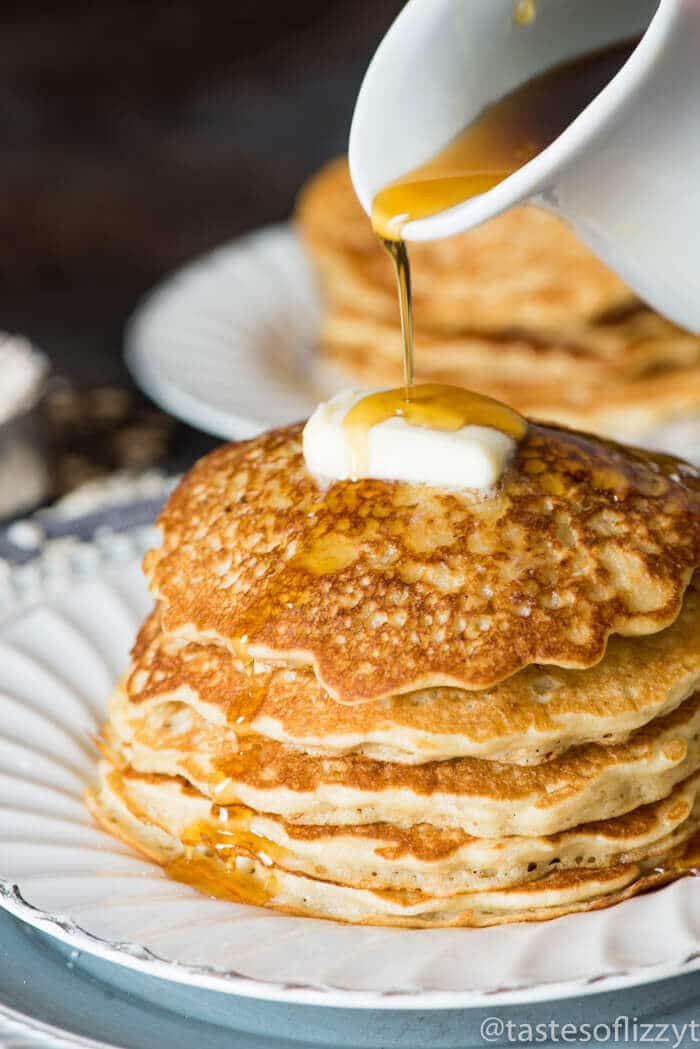 Oatmeal Pancakes Recipe {Thick & Hearty with Sour Cream}
