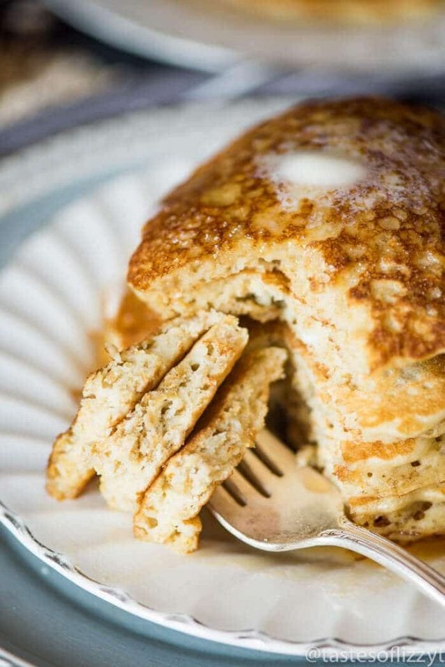 Oatmeal Pancakes Recipe Thick & Hearty with Sour Cream