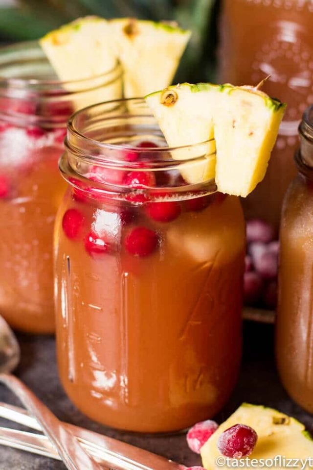 Cranberry Pineapple Iced Tea {A Festive Holiday Beverage}