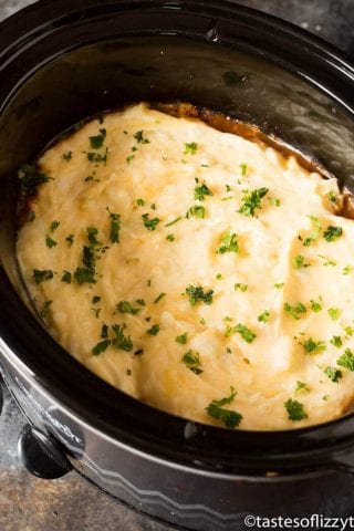 Slow Cooker Shepherd's Pie with Roast Beef {Real Food Ingredients}