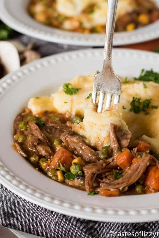 Slow Cooker Shepherd's Pie with Roast Beef {Real Food Ingredients}