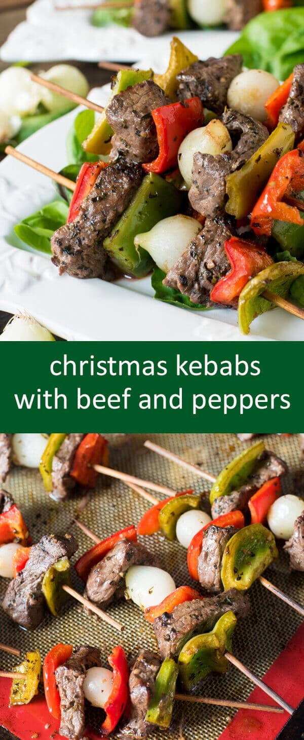 Christmas Kebabs Recipe {with Beef and Peppers}
