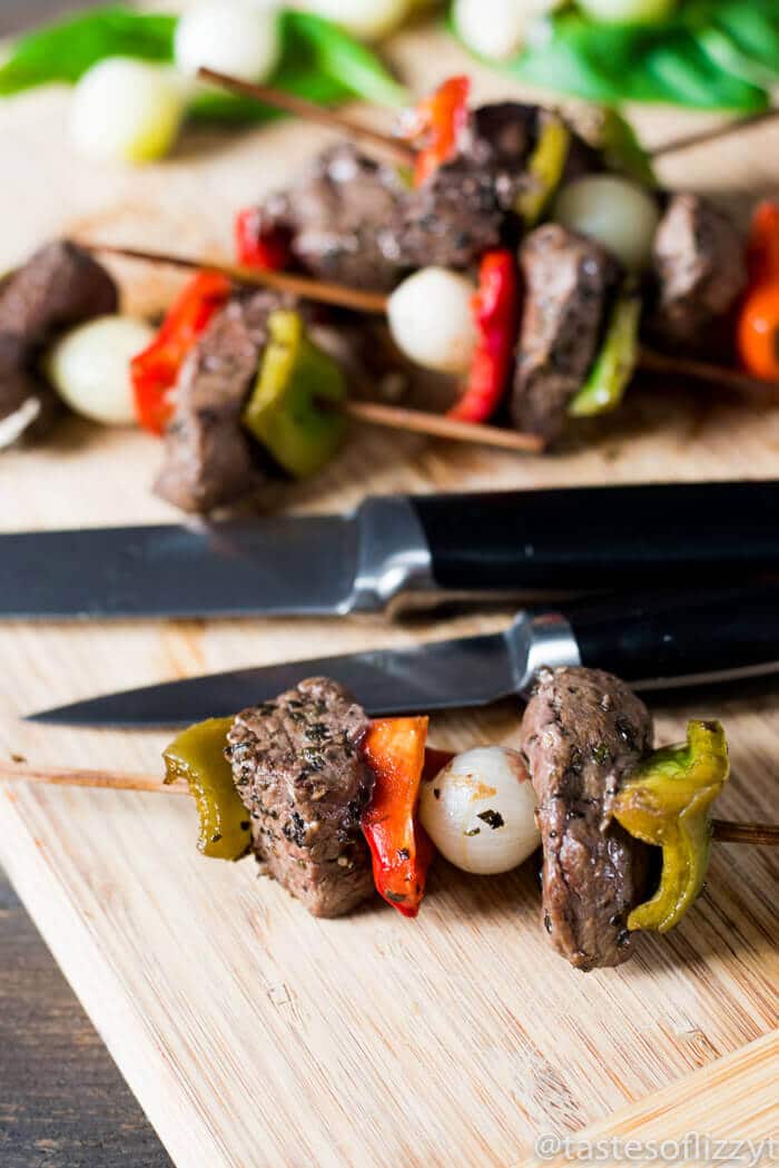 Christmas Kebabs {with Beef and Peppers} - Tastes of Lizzy T's