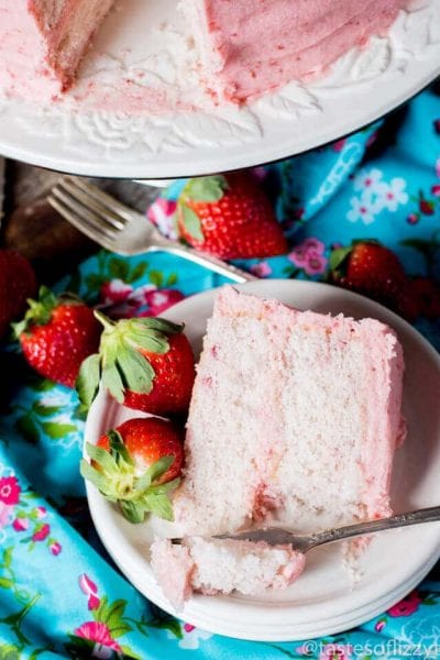 Homemade Strawberry Cake Recipe {from Scratch W  Fresh Strawberries}