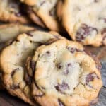 chocolate chip cookies on a table