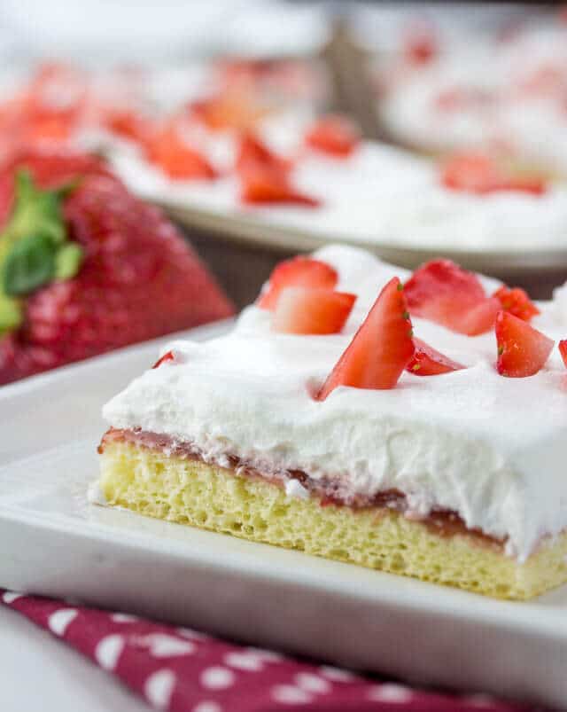 Strawberry Chiffon Sheet Cake {A Fun Summer Sheet Cake Recipe}