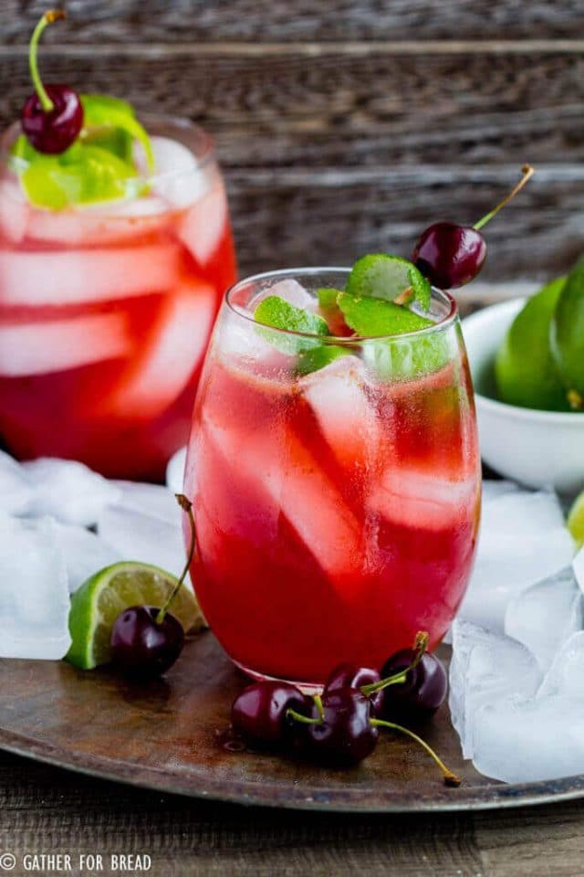 Homemade Cherry Limeade {Easy Summer Drink Recipe with Fresh Fruit}