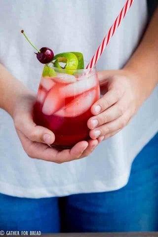 Homemade Cherry Limeade {Easy Summer Drink Recipe with Fresh Fruit}