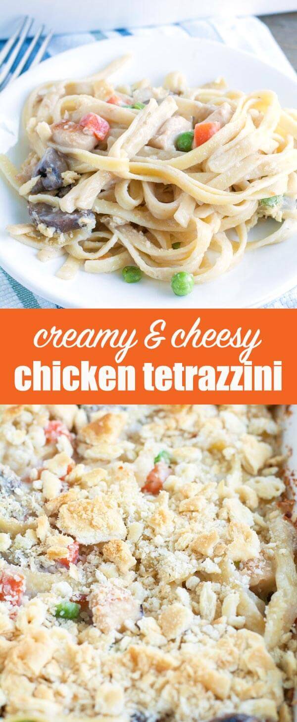 Chicken Tetrazzini Casserole {Easy Weeknight Dinner Recipe}
