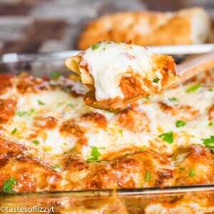 Sausage Stuffed Shells Recipe {Casserole with pasta, meat and cheese}