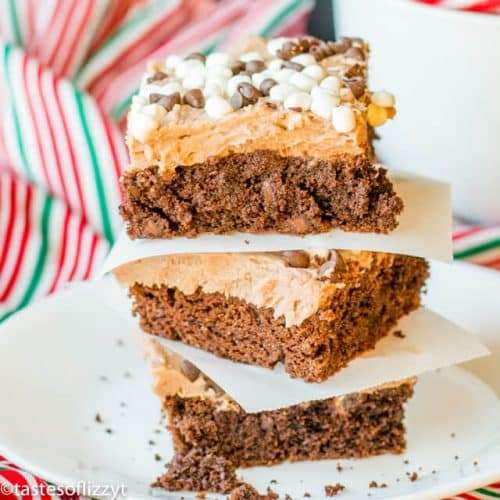 Hot Chocolate Brownies Recipe Frosted Cake Mix Brownies