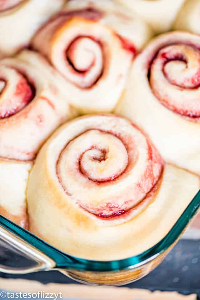 Raspberry Sweet Rolls Recipe {with Cream Cheese Filling And Frosting}