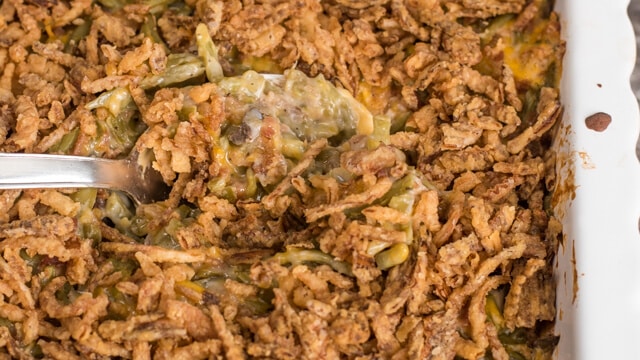 Best Green Bean Casserole Recipe {w/ Optional Add Ins Bacon & Cheese}