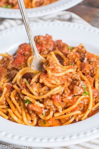 Instant Pot Spaghetti With Homemade Meat Sauce {mushrooms Optional!}