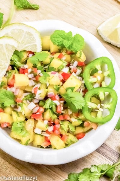 Mango Salsa Recipe with Fresh Cilantro and Mint {For Fish, Chicken and ...