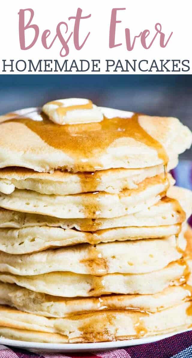 Homemade Pancakes Recipe {How to Make Fluffy Pancakes at Home}