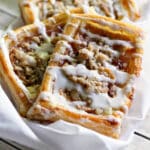 apple crumble danishes in a basket