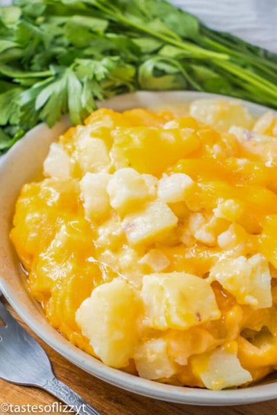 Cheesy Potatoes Recipe Oven Baked Potatoes Side Dish For Potlucks 