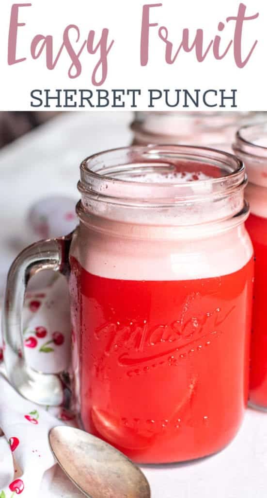 Sherbet Punch Recipe {Easy Red Fruit Punch Recipe w/ Pineapple Juice}