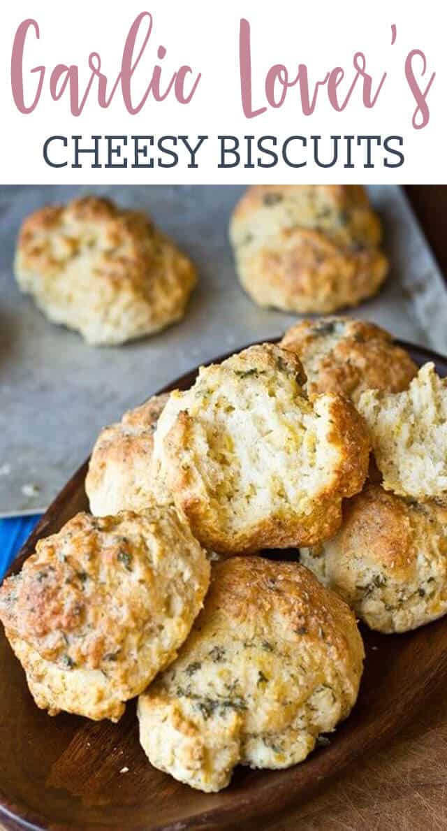 Cheesy Biscuits {Easy Biscuit Recipe w/ Garlic Butter & Cheddar Cheese}