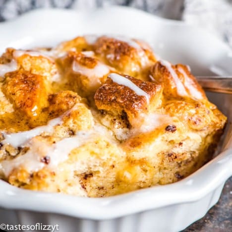 Cinnamon Roll Bread Pudding Recipe {Easy Cinnamon Roll Casserole}