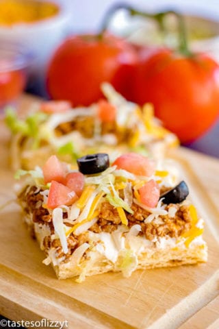 Taco Pizza Appetizer Recipe {Mexican Pizza with Crescent Roll Crust}