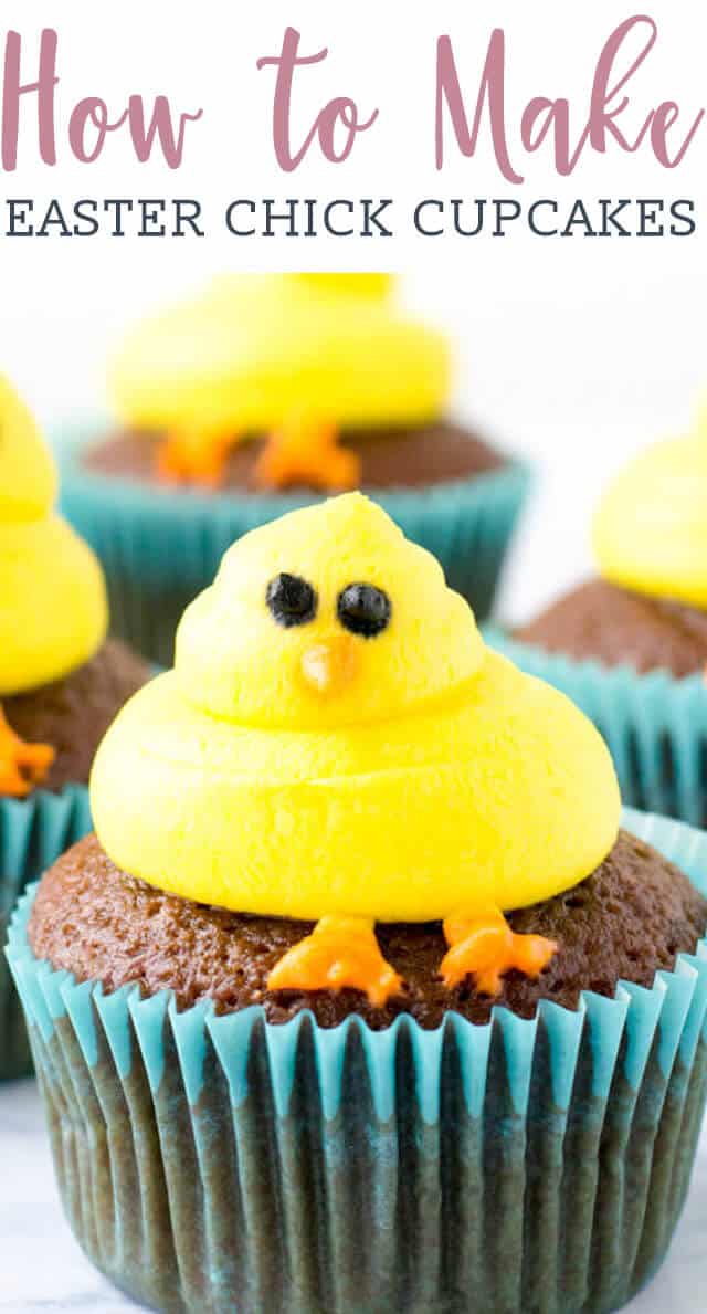 Easter Chicks Cupcakes Recipe {Tutorial for Chocolate Vegan Cupcakes}