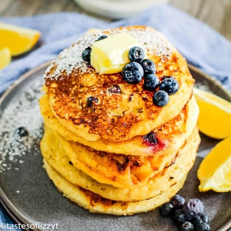 Carrot Cake Pancakes with Cream Cheese Glaze | Tastes of Lizzy T