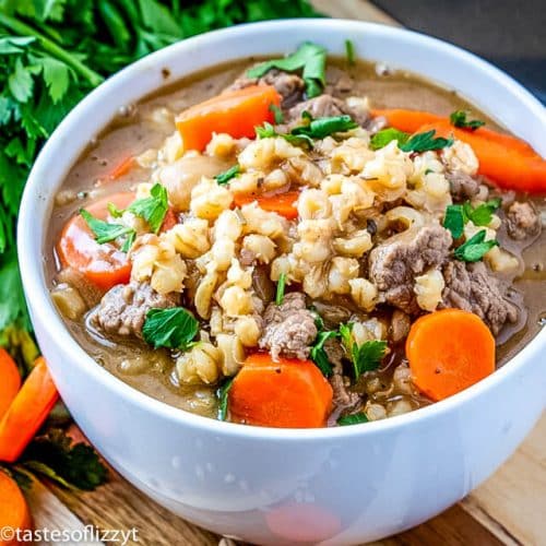 The Best Beef Barley Soup - The Forked Spoon