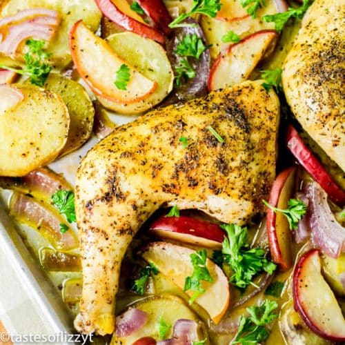 Apple Chicken Sheet Pan Dinner {Easy One Pan Dinner}